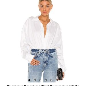 Womens Norma Kamali White Boxy Fit Button Front, Size XL, EUC!